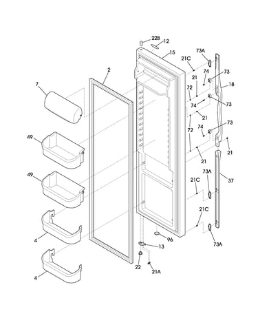 Refrigerator door