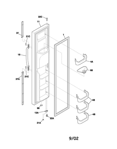 Freezer door