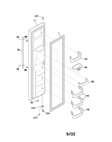 Freezer door