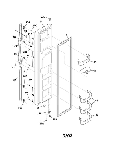 Freezer door