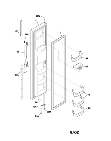 Freezer door