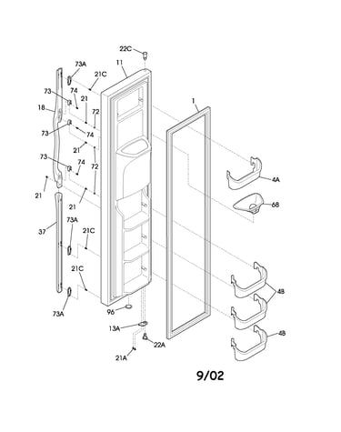 Freezer door