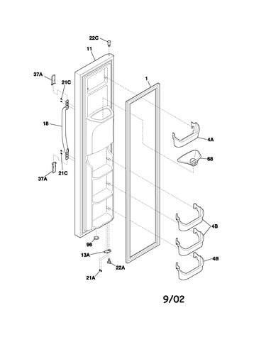 Freezer door