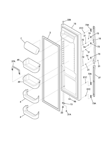 Refrigerator door