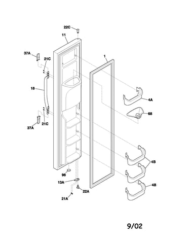 Freezer door