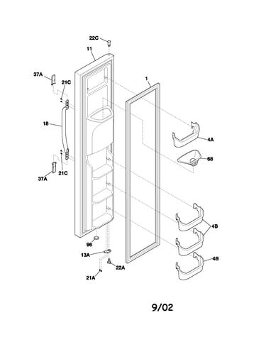 Freezer door