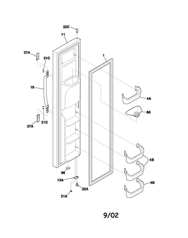 Freezer door