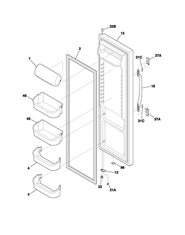 Refrigerator door