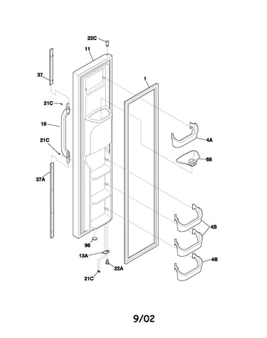 Freezer door