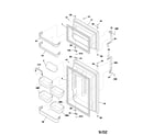 Frigidaire GLHT186TAW4 door diagram