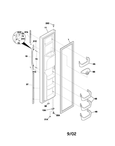 Freezer door