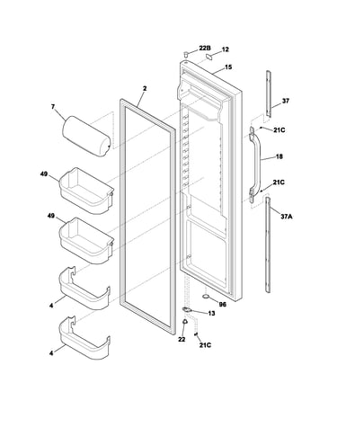 Refrigerator door