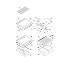 Frigidaire FRT17G4BQ1 shelves diagram