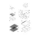 Frigidaire FRT18IB4AW6 shelves diagram