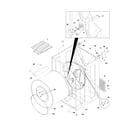 Frigidaire GLGQ642AS2 cabinet/drum diagram
