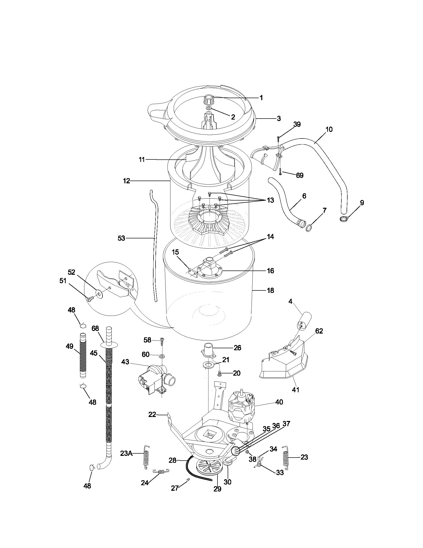 Motor/tub