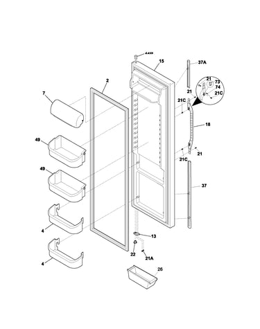Refrigerator door
