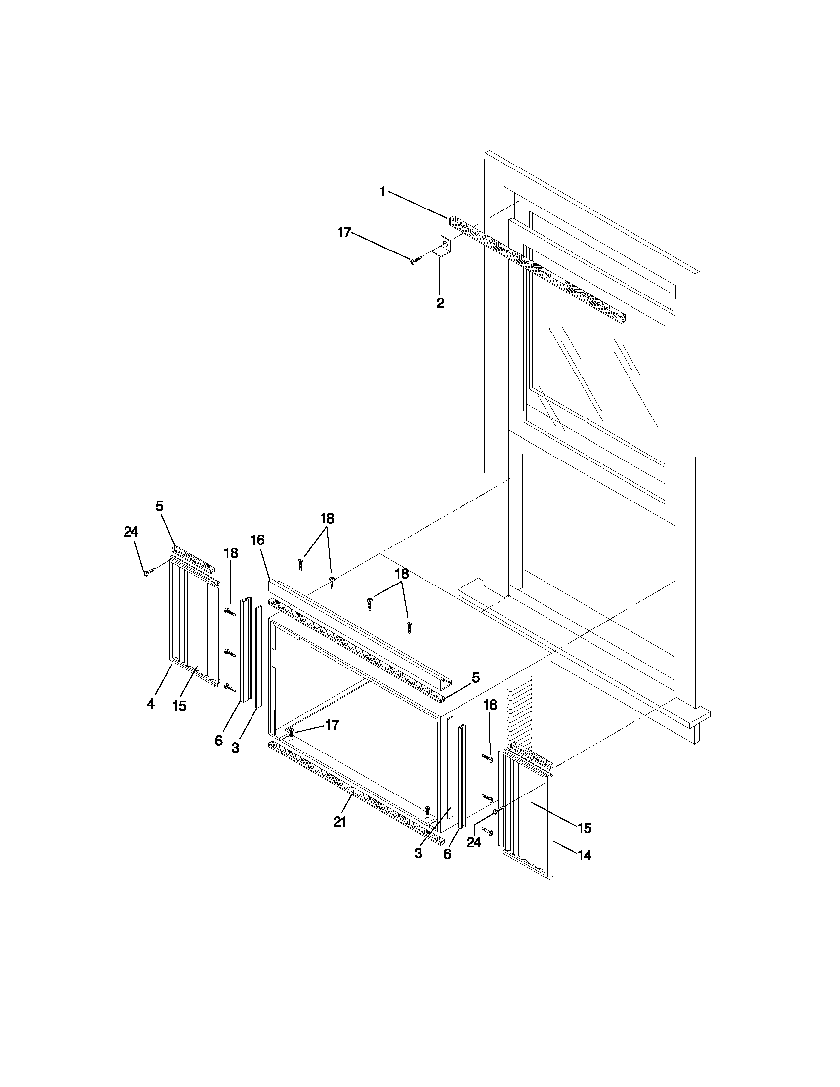 Window mounting parts