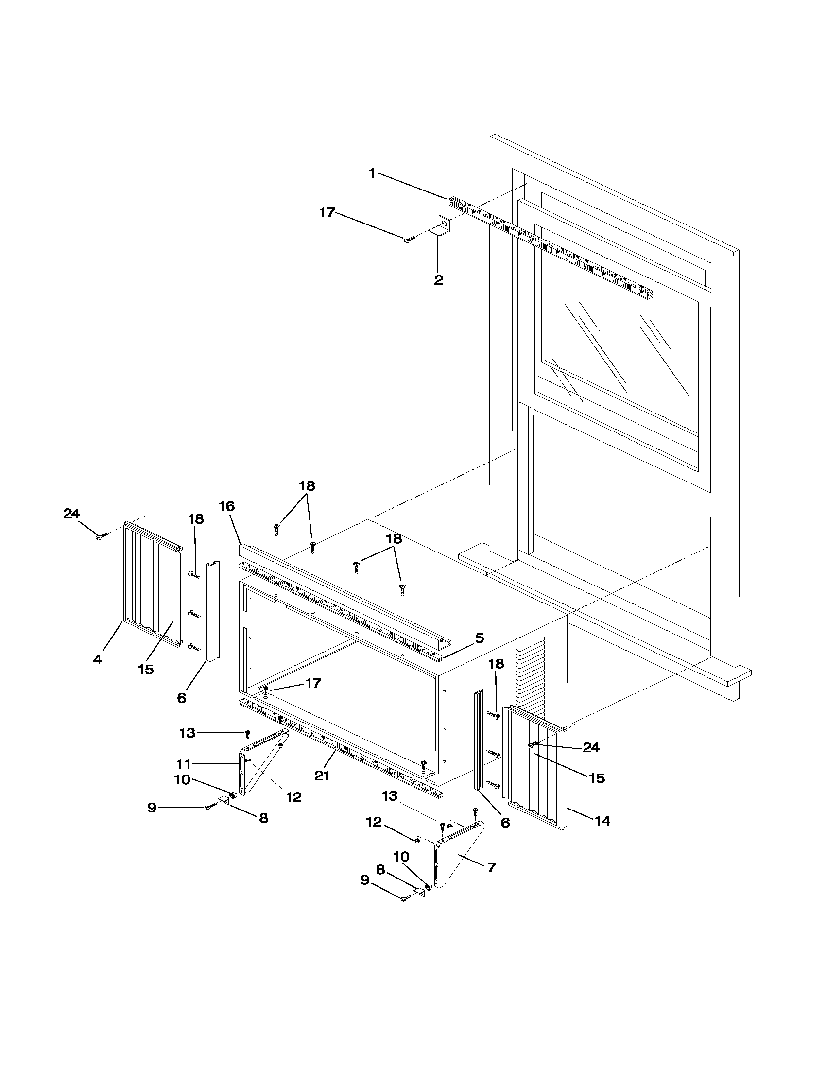 Window mounting parts