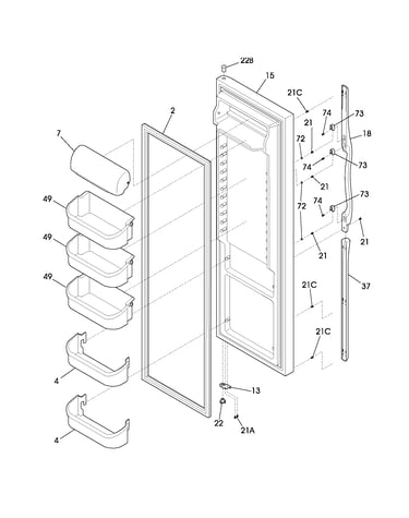 Refrigerator door
