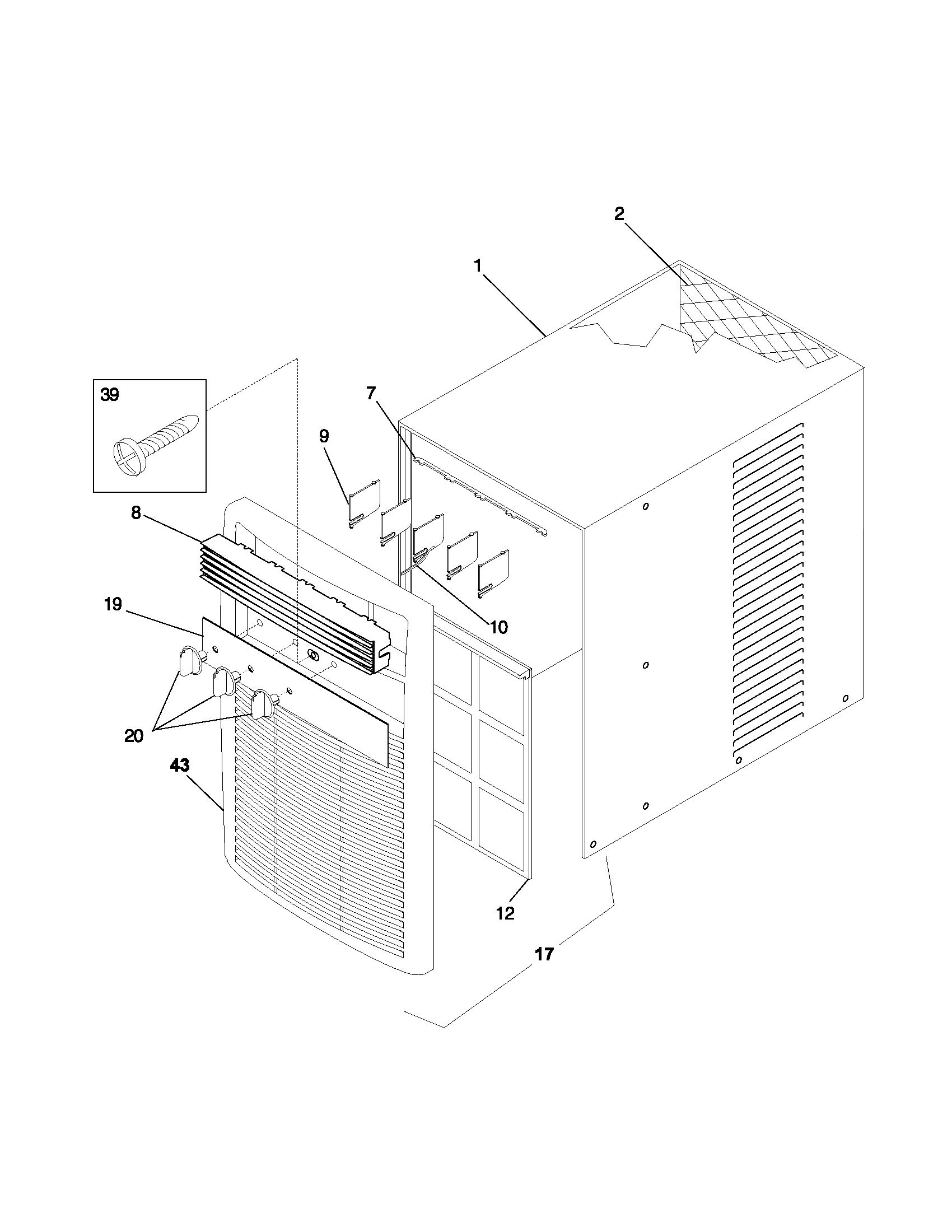 Cabinet front and wrapper