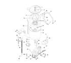 Frigidaire FLXG46MRES0 motor/tub diagram