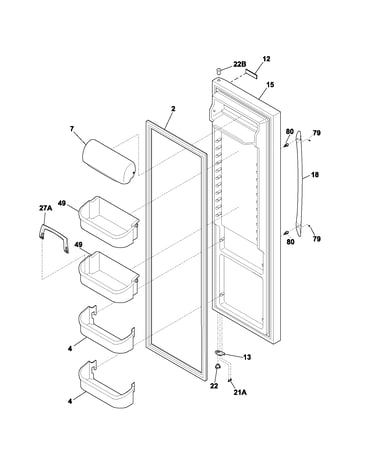 Refrigerator door