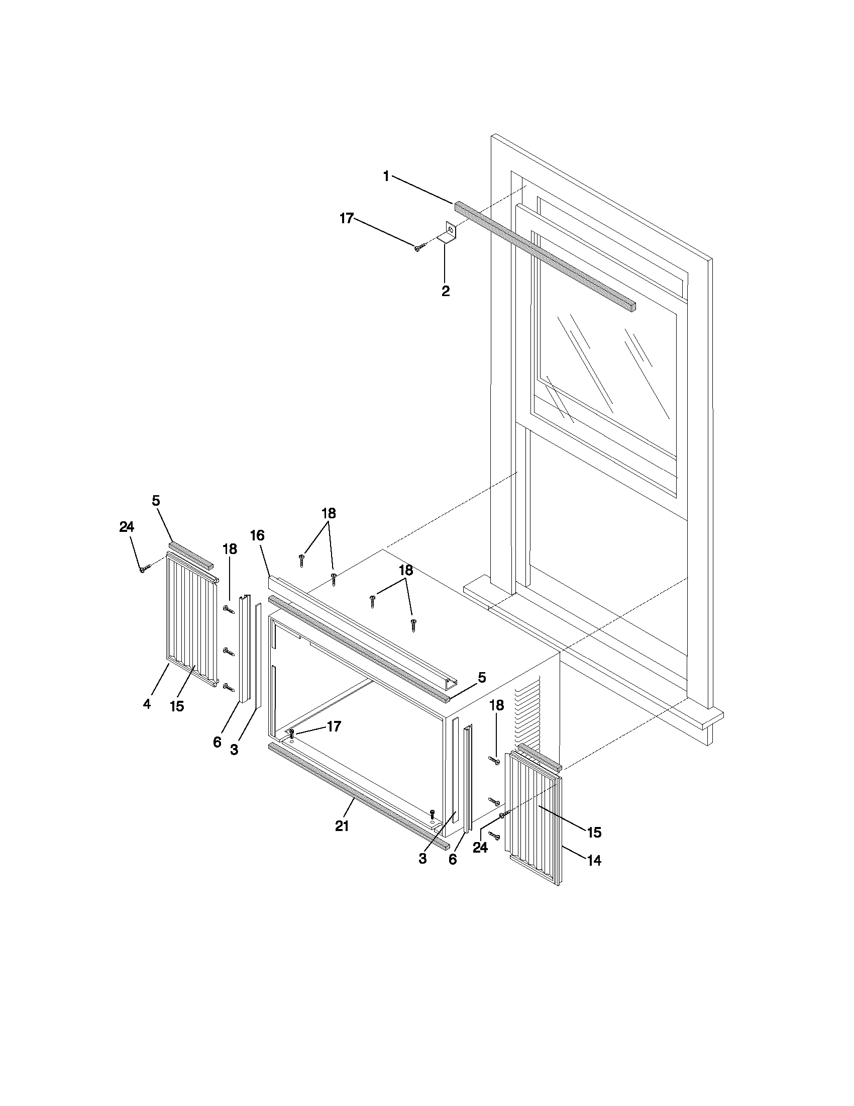 Window mounting parts