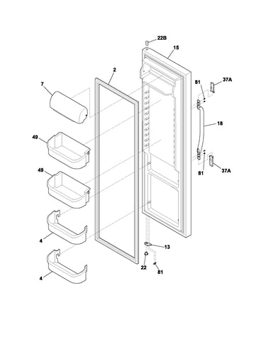 Refrigerator door