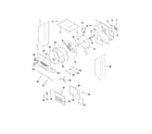 White-Westinghouse WLXG42REW3 upper cabinet/drum/heater diagram