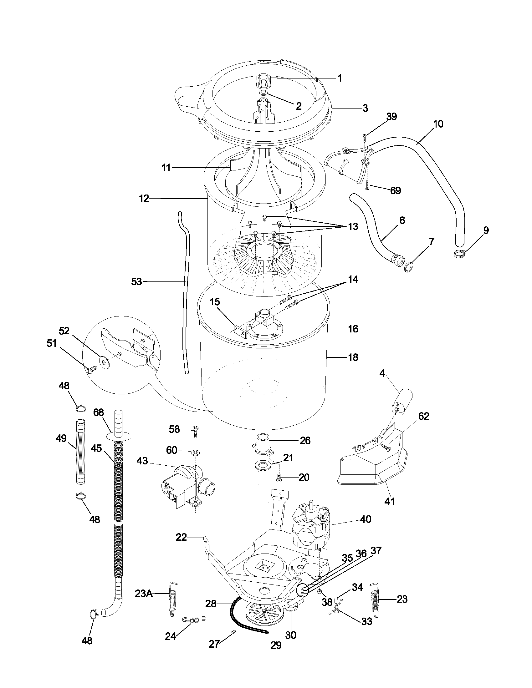 Motor/tub