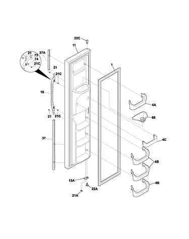 Freezer door