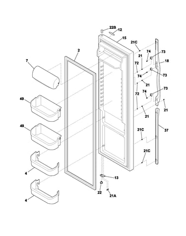 Refrigerator door