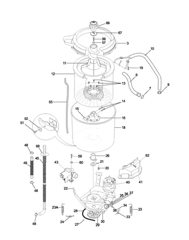 Motor/tub