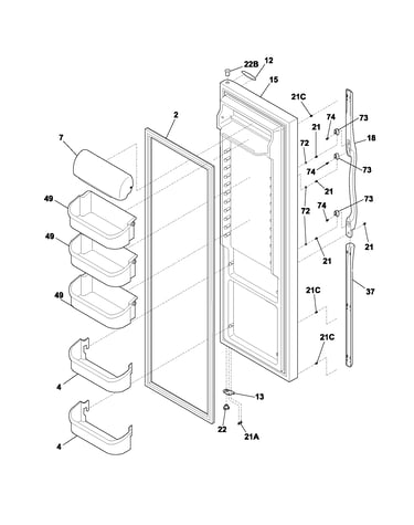 Refrigerator door