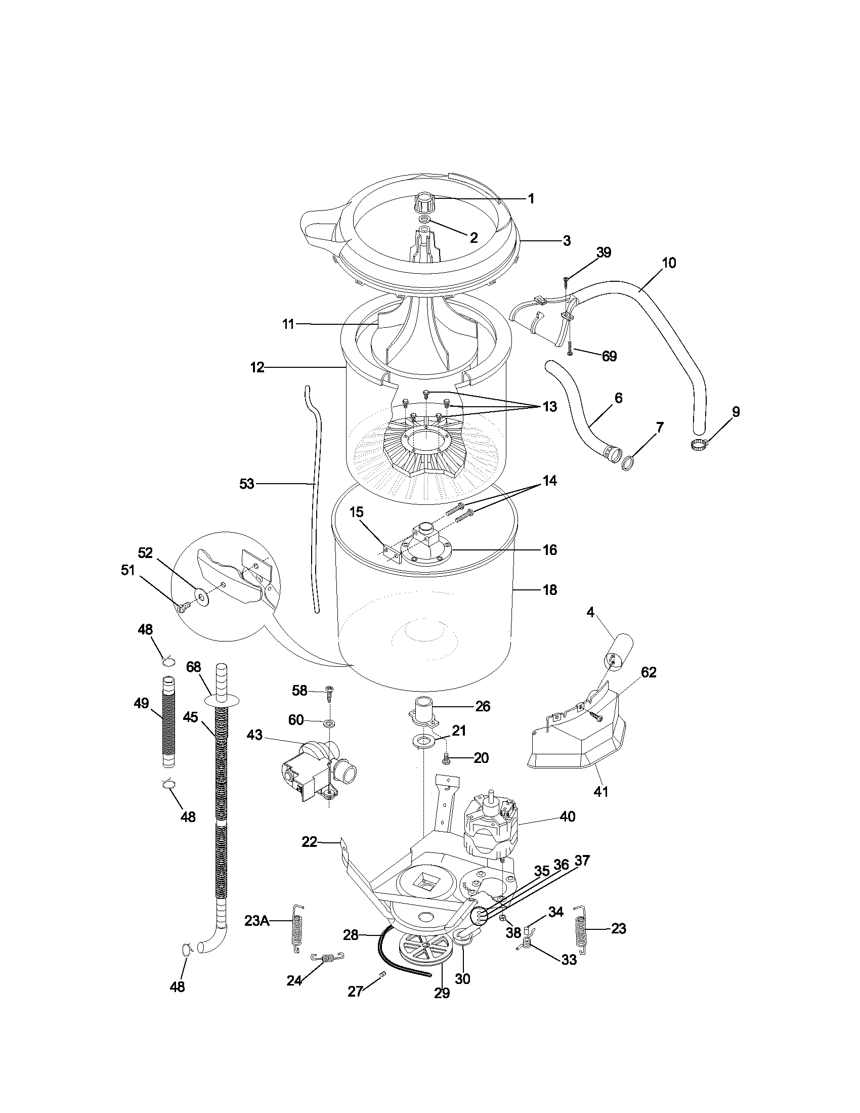 Motor/tub