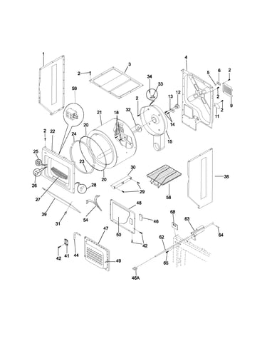 Upper cabinet/drum/heater