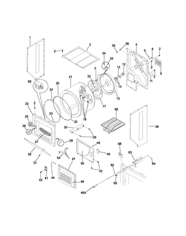 Upper cabinet/drum/heater