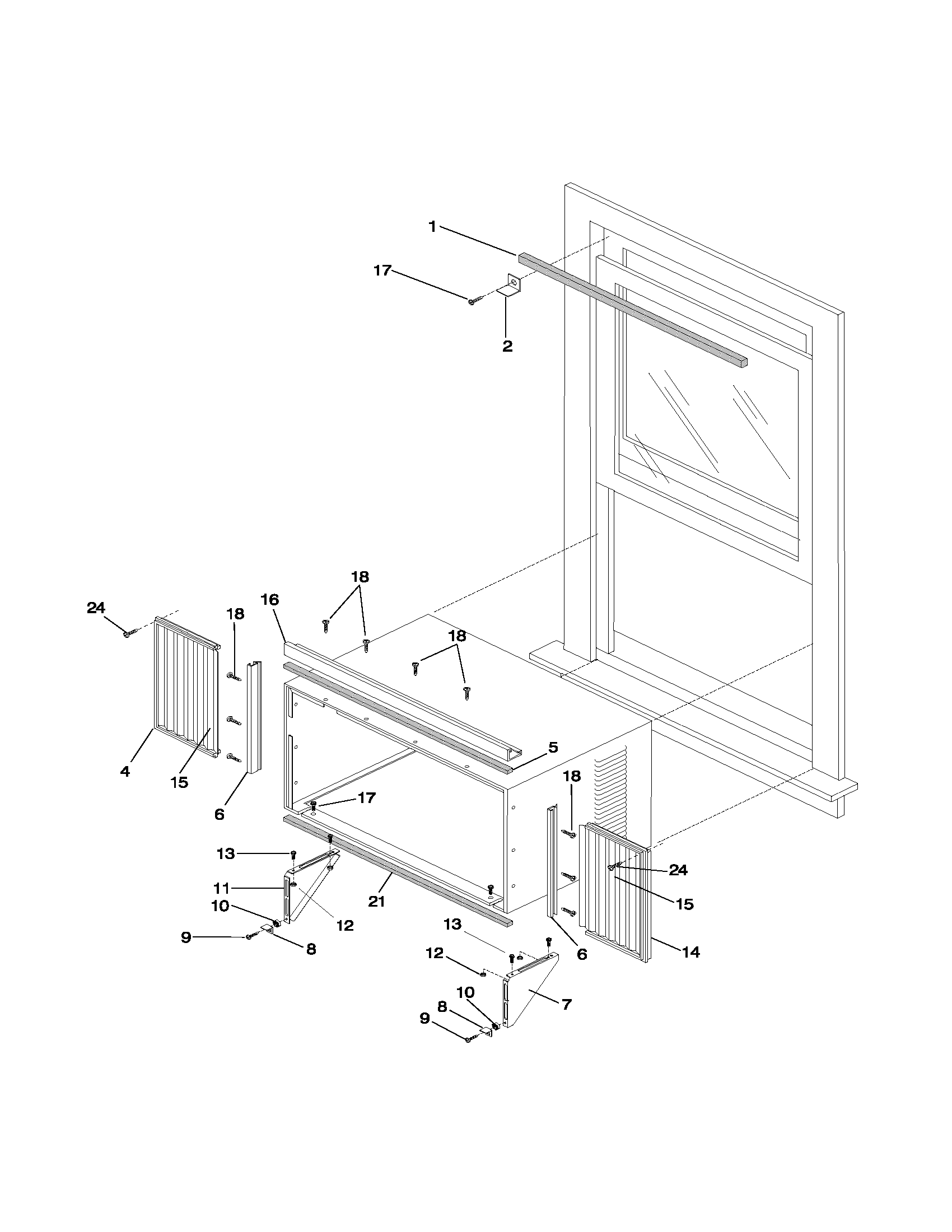 WINDOW MOUNTING PARTS