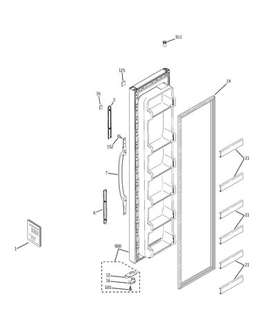 Freezer door