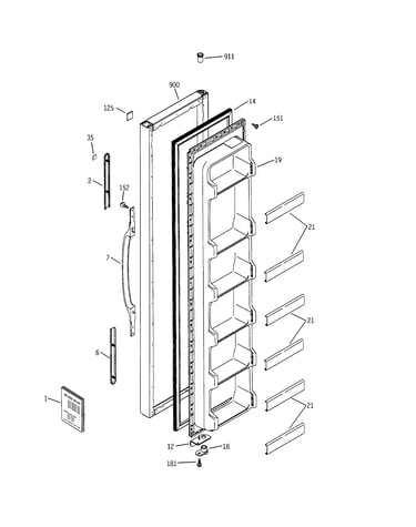 Freezer door