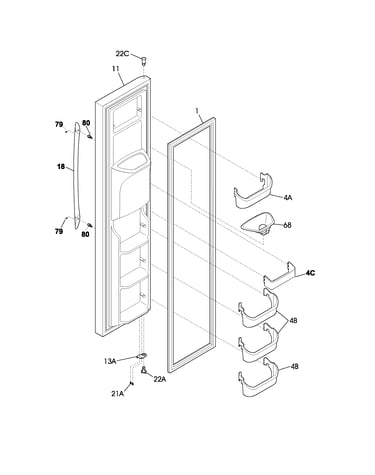 Freezer door