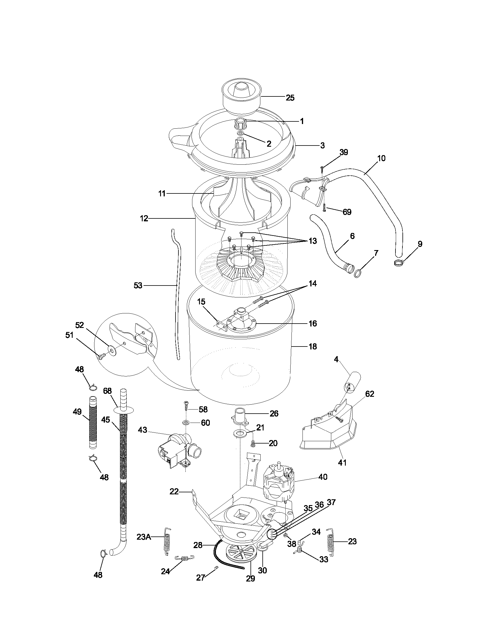 Motor/tub