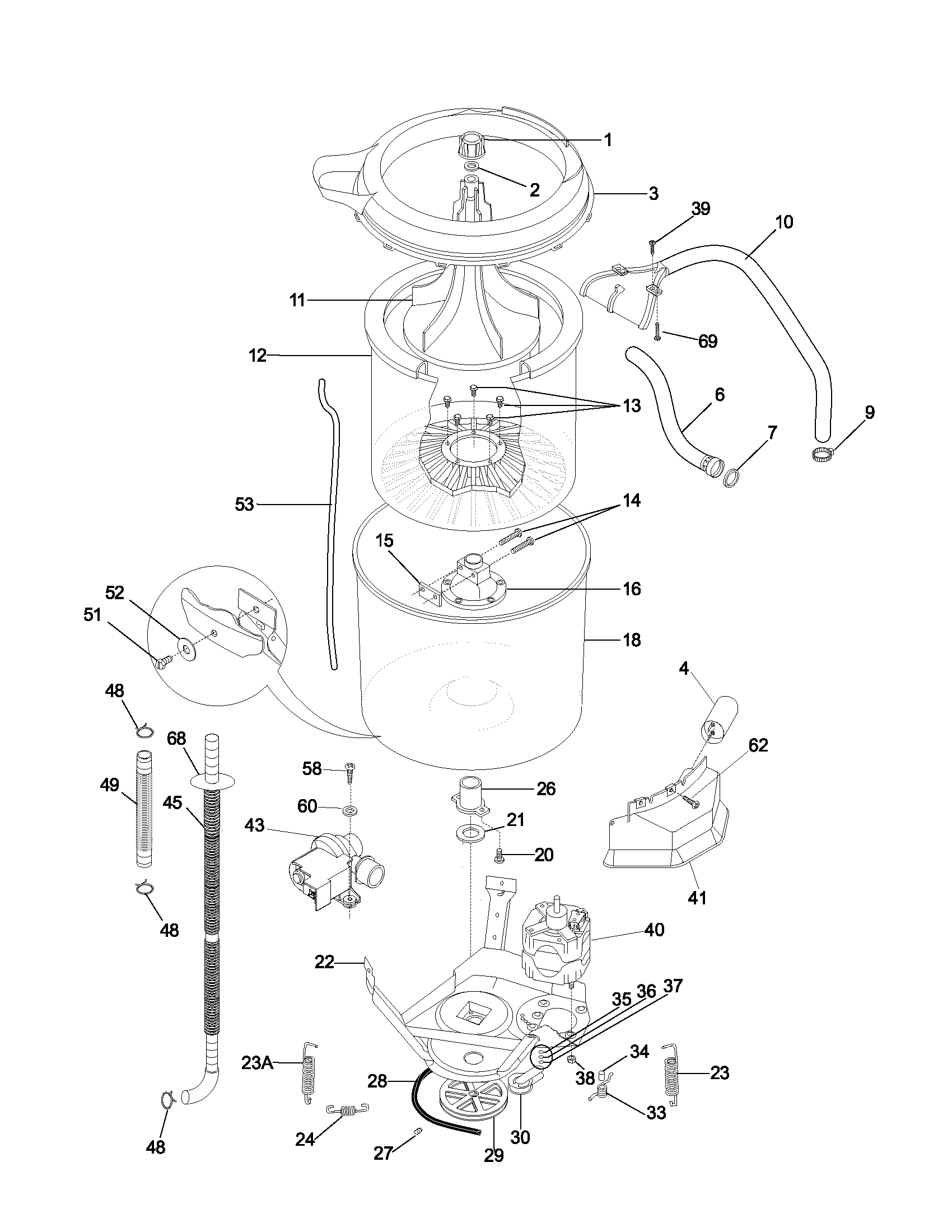 Motor/tub