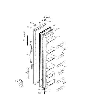 Freezer door