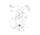 Frigidaire GLET1041AS2 lower cabinet/top diagram
