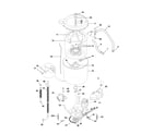 Frigidaire GLET1041AS2 motor/tub diagram