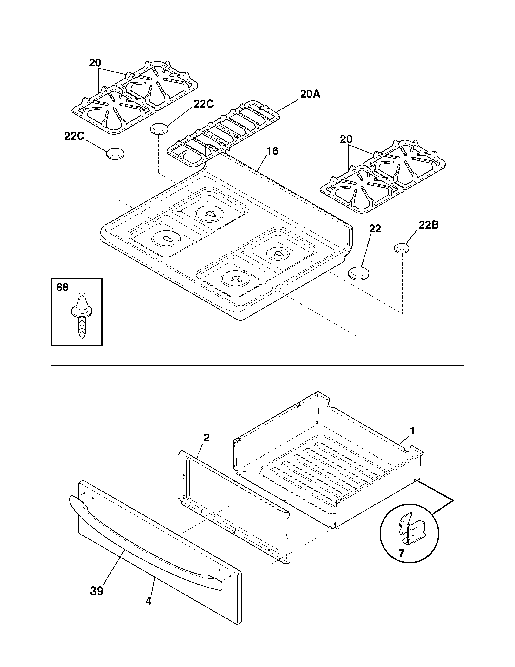 Top/drawer