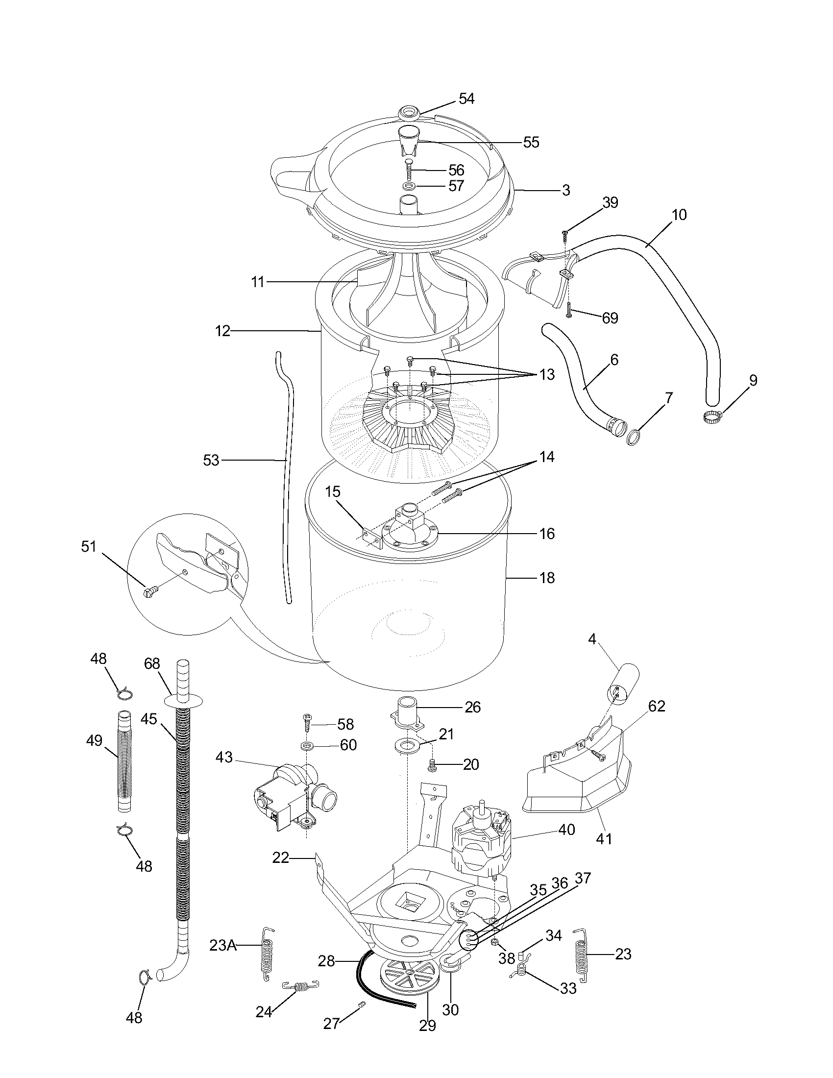 Motor/tub
