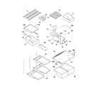 Frigidaire GS18HTZCW2 shelves diagram